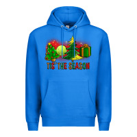 True Royal tis the season christmas with tennis ball and tree cookie Premium Hoodie - FaDigitalArtStudio