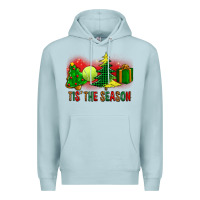 Blue Mist tis the season christmas with tennis ball and tree cookie Premium Hoodie - FaDigitalArtStudio