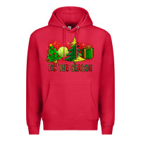 Cardinal tis the season christmas with tennis ball and tree cookie Premium Hoodie - FaDigitalArtStudio