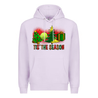 Lilac tis the season christmas with tennis ball and tree cookie Premium Hoodie - FaDigitalArtStudio