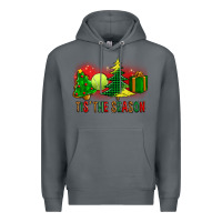 Rock tis the season christmas with tennis ball and tree cookie Premium Hoodie - FaDigitalArtStudio