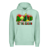 Seafoam tis the season christmas with tennis ball and tree cookie Premium Hoodie - FaDigitalArtStudio