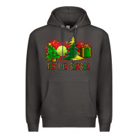 Smoke tis the season christmas with tennis ball and tree cookie Premium Hoodie - FaDigitalArtStudio