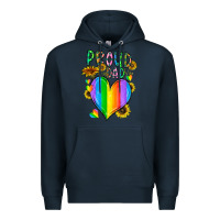 Navy proud dad love Premium Hoodie - CowhideDigitalArt