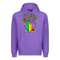 Purple proud dad love Premium Hoodie - CowhideDigitalArt
