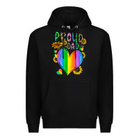 Black proud dad love Premium Hoodie - CowhideDigitalArt