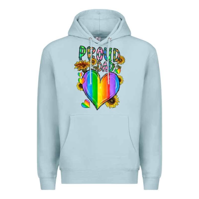 Proud Dad Love Premium Hoodie by CowhideDigitalArt | Teevron