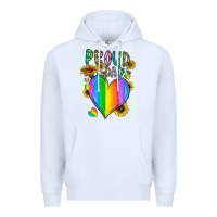 White proud dad love Premium Hoodie - CowhideDigitalArt