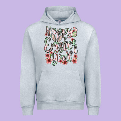 Easter Day Happy Easter Y'all Urban Hoodie Designed By Oliviacreatesart