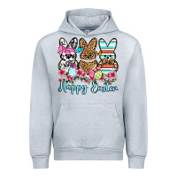 Heather Grey Happy Easter western peeps Urban Hoodie - OliviaCreatesArt
