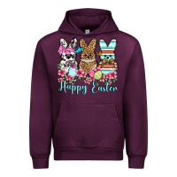 Mauve Wine Happy Easter western peeps Urban Hoodie - OliviaCreatesArt