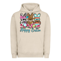 Pigment French Oak Happy Easter western peeps Urban Hoodie - OliviaCreatesArt