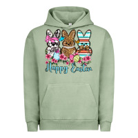 Pigment Oil Green Happy Easter western peeps Urban Hoodie - OliviaCreatesArt
