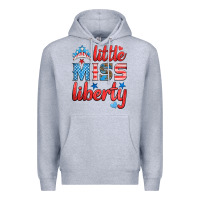 Heather Grey little miss liberty Premium Hoodie - HRA Design Shop
