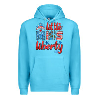 Ocean Blue little miss liberty Premium Hoodie - HRA Design Shop