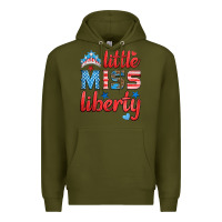 Army Green little miss liberty Premium Hoodie - HRA Design Shop