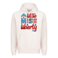 Pale Pink little miss liberty Premium Hoodie - HRA Design Shop