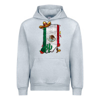 Heather Grey mexican indiana Urban Hoodie - CowhideDigitalArt
