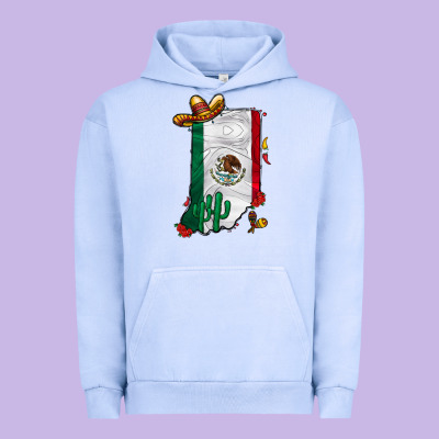 Mexican Indiana Urban Hoodie Designed By Cowhidedigitalart