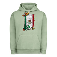 Pigment Oil Green mexican indiana Urban Hoodie - CowhideDigitalArt