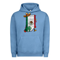 Pigment Pebble Blue mexican indiana Urban Hoodie - CowhideDigitalArt