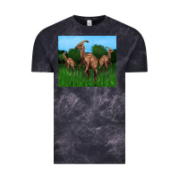 Cloud Black parasaurolophus Vintage Tee - Artiststas