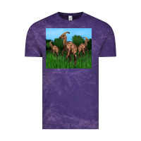Cloud Purple parasaurolophus Vintage Tee - Artiststas