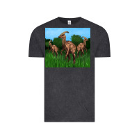 Vintage Black parasaurolophus Vintage Tee - Artiststas