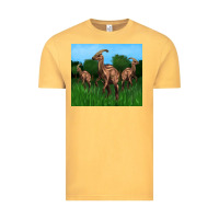 Vintage Mustard parasaurolophus Vintage Tee - Artiststas