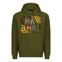 Army Green mama western Premium Hoodie - RacoonDesign