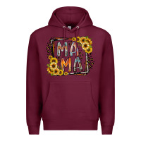 Burgundy mama western Premium Hoodie - RacoonDesign