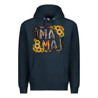 Navy mama western Premium Hoodie - RacoonDesign