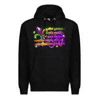 Black mardi gras flag Premium Hoodie - RacoonDesign