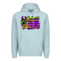 Blue Mist mardi gras flag Premium Hoodie - RacoonDesign