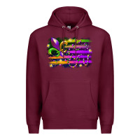 Burgundy mardi gras flag Premium Hoodie - RacoonDesign