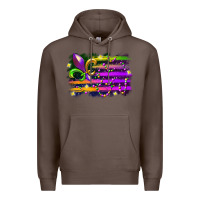 Coffee mardi gras flag Premium Hoodie - RacoonDesign