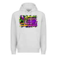 Dove Grey mardi gras flag Premium Hoodie - RacoonDesign