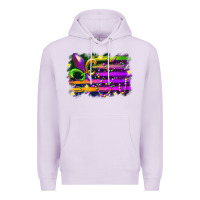 Lilac mardi gras flag Premium Hoodie - RacoonDesign