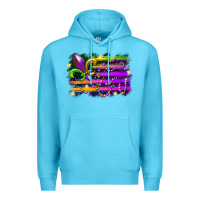 Ocean Blue mardi gras flag Premium Hoodie - RacoonDesign