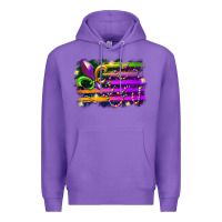 Purple mardi gras flag Premium Hoodie - RacoonDesign