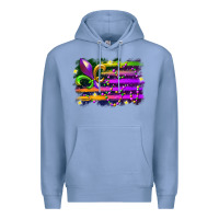 Colony Blue mardi gras flag Premium Hoodie - RacoonDesign