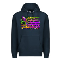 Navy mardi gras flag Premium Hoodie - RacoonDesign