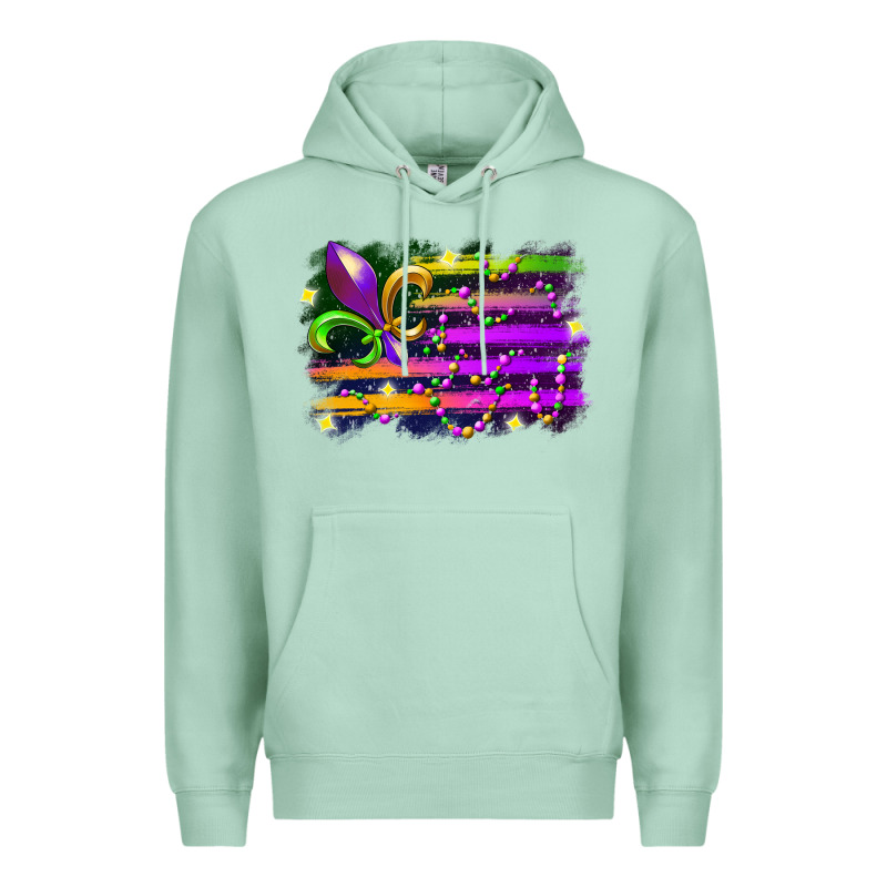 Mardi Gras Flag Premium Hoodie by RacoonDesign | Teevron