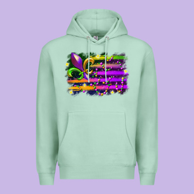 Mardi Gras Flag Premium Hoodie Designed By Racoondesign