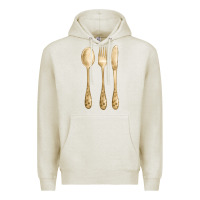 Oatmeal Heather spoon fork knife fa element Premium Hoodie - FaDigitalArtStudio