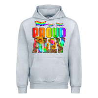 Heather Grey proud ally Urban Hoodie - HRA Design Shop