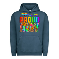 Pigment Midnight Navy proud ally Urban Hoodie - HRA Design Shop