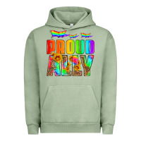 Pigment Oil Green proud ally Urban Hoodie - HRA Design Shop