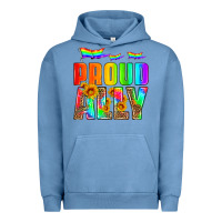 Pigment Pebble Blue proud ally Urban Hoodie - HRA Design Shop