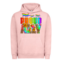 Pigment Salmon proud ally Urban Hoodie - HRA Design Shop